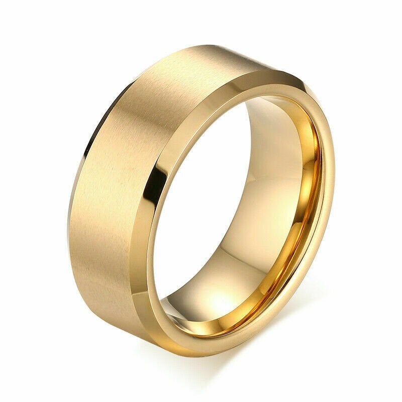 8mm Personalized Titanium Ring Wedding Band Matte Comfort Fit Ring for Men Women Customized Promise Ring Size 7-14 TRB264